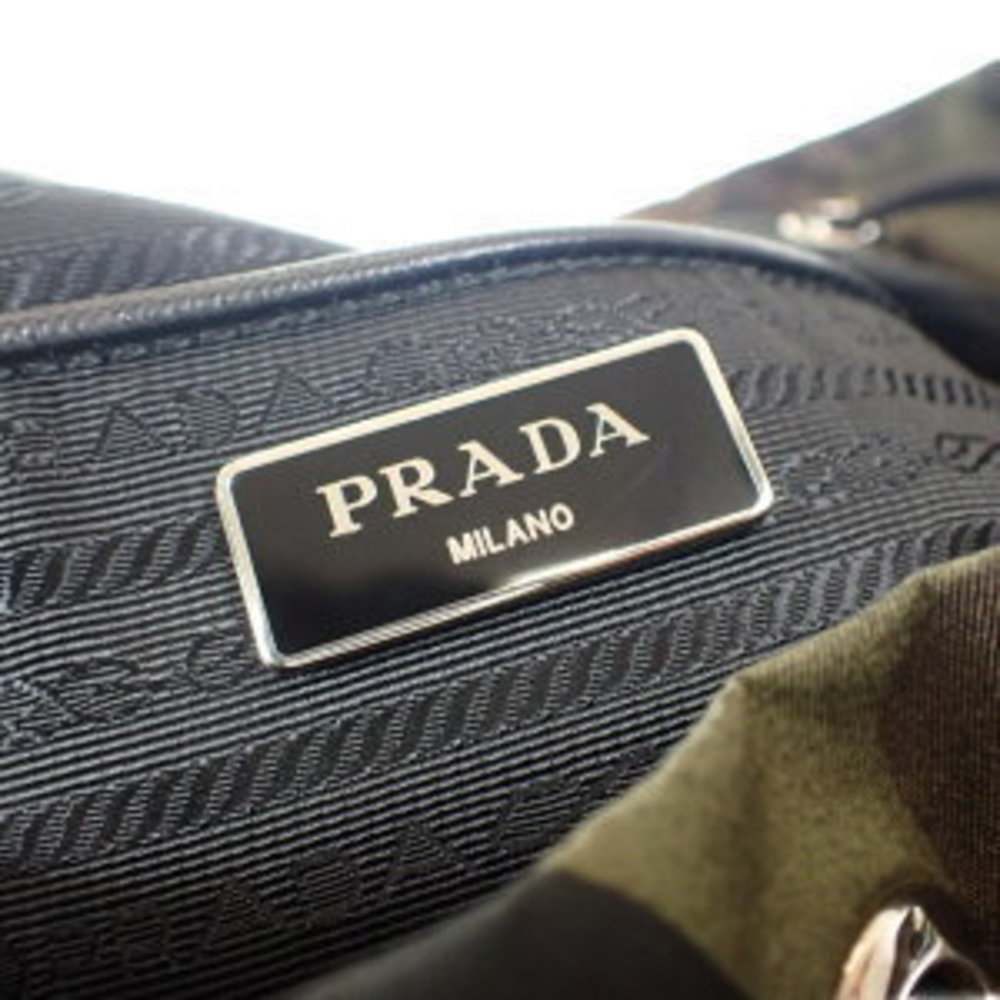 Prada Backpack Nylon Leather Testo Camouflage Kha… - image 5
